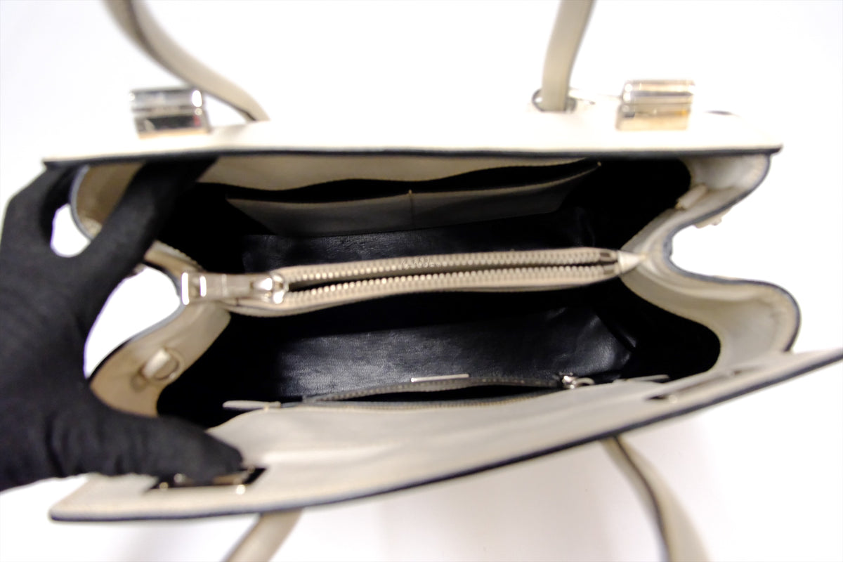 PRADA LEATHER TOTE SAFFIANO CUIR TWIN
