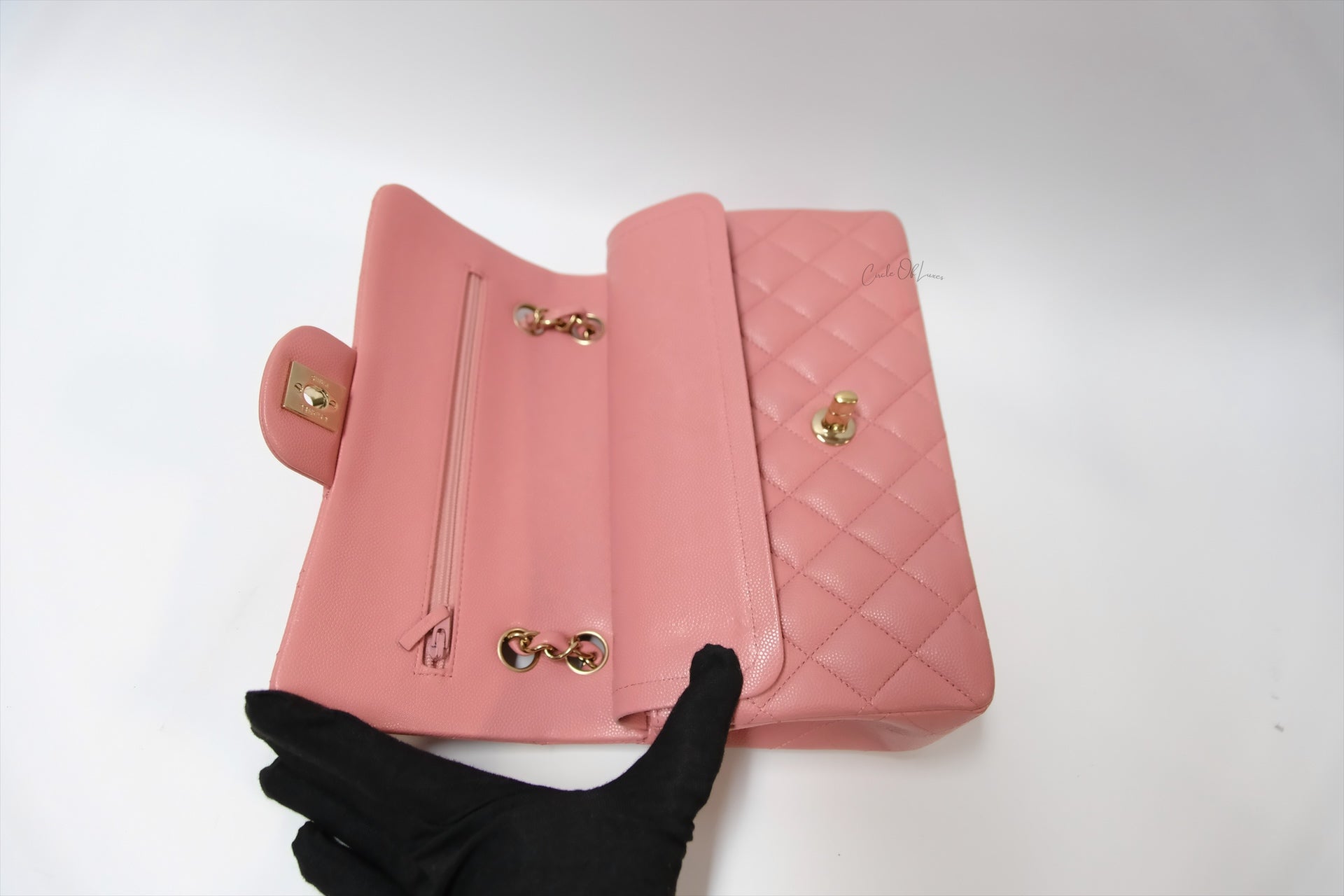 CHANEL CLASSIC SMALL PINK GHW