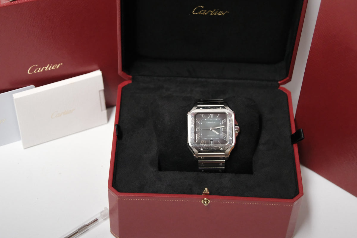 CARTIER SANTOS DE CARTIER WATCH GREEN DIAL