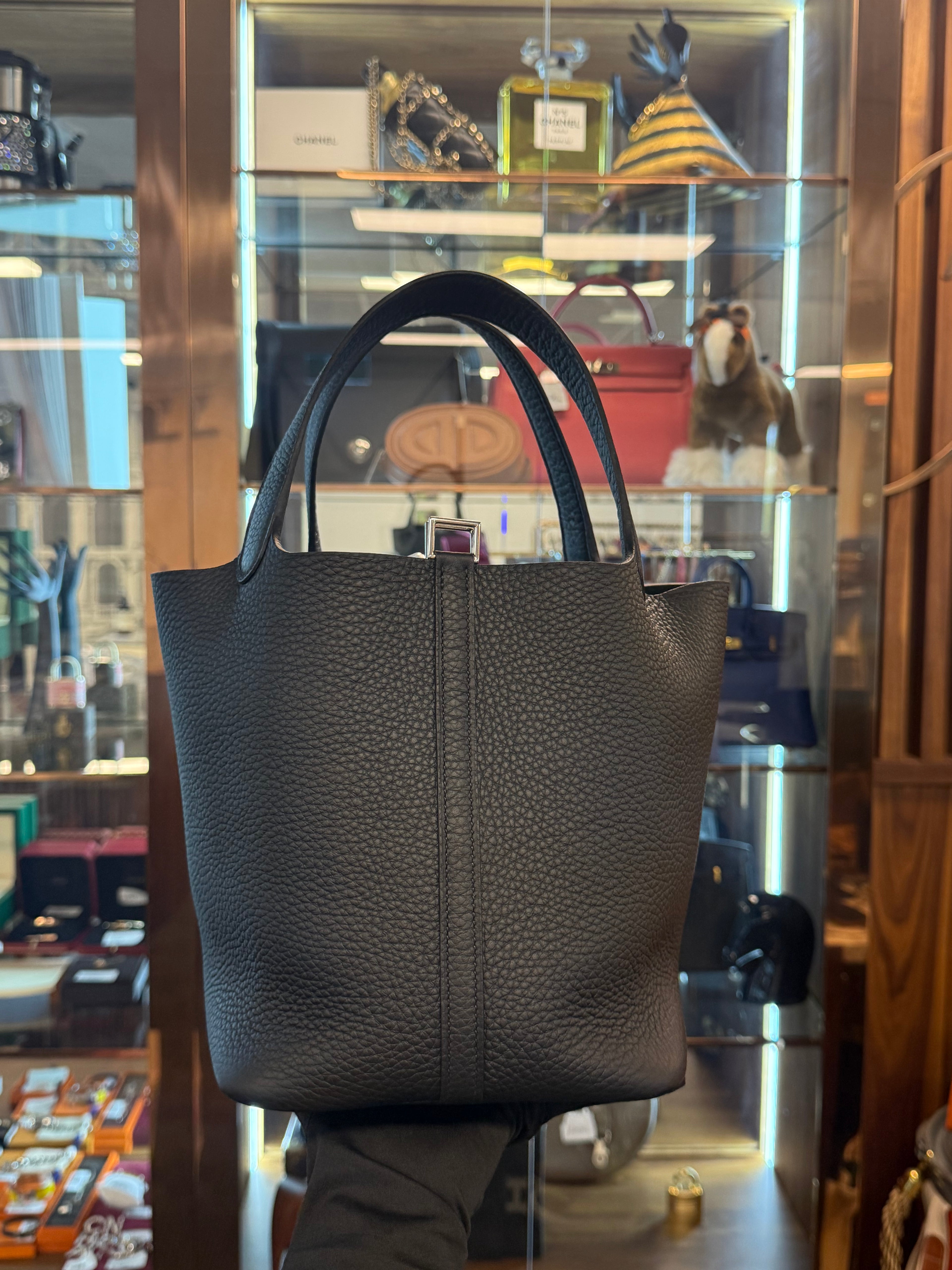 HERMES PICOTIN 22 NOIR PHW NEW