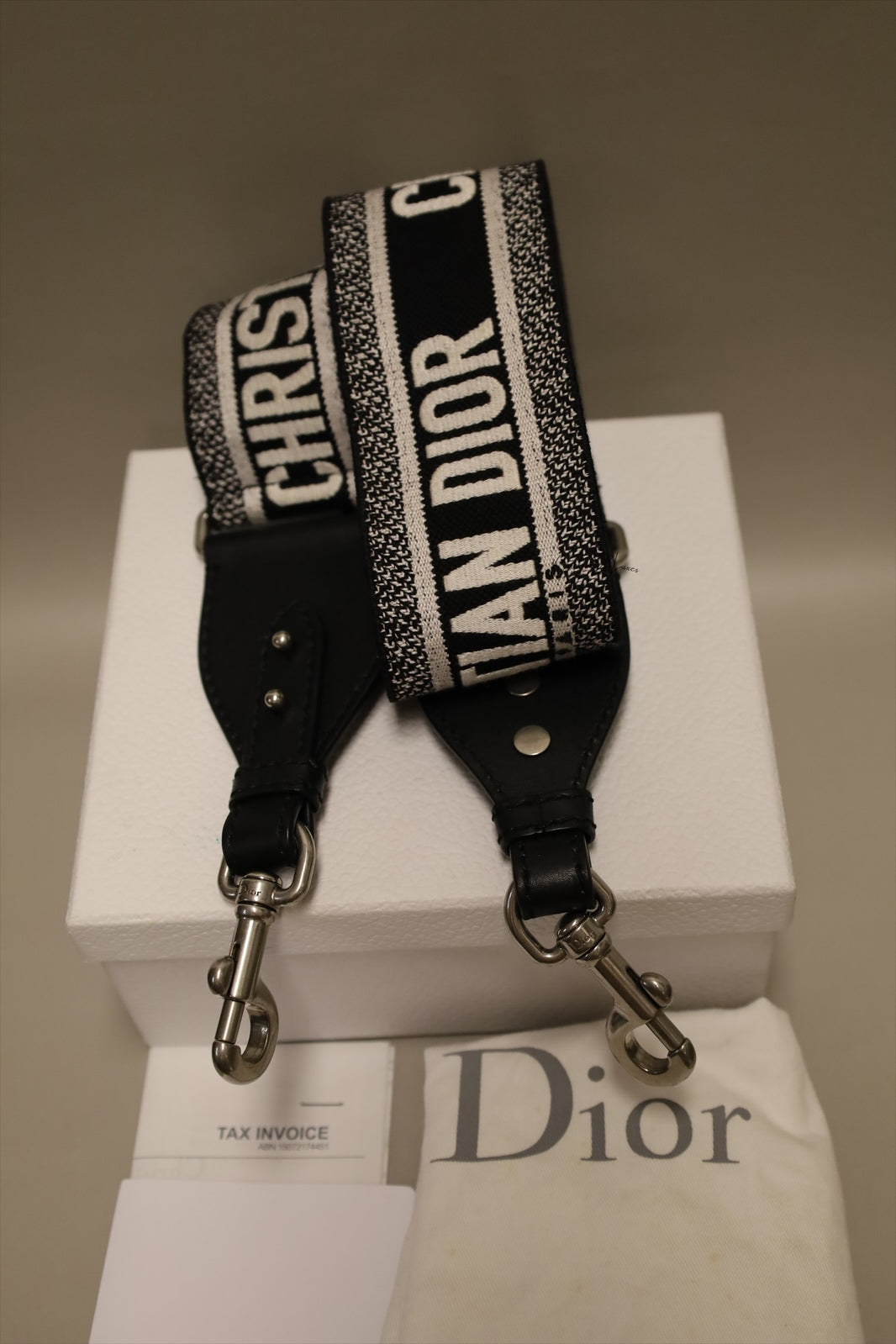 CHRISTIAN DIOR STRAP BLACK/WHITE