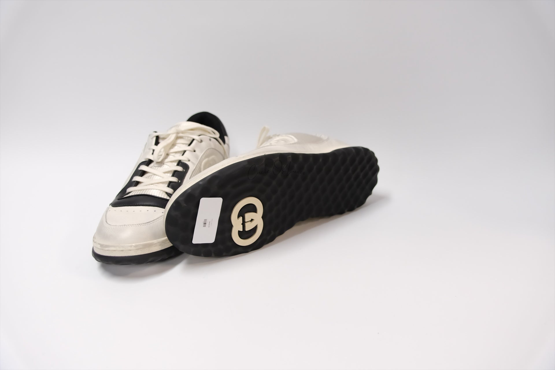 GUCCI MAC80 WHITE/BLACK SIZE 10.5 Men