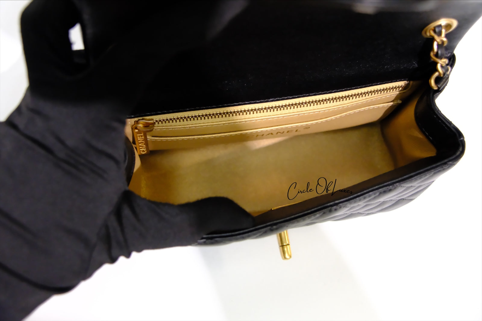 CHANEL MINI RECTANGLE PEARL CRUSH BLACK