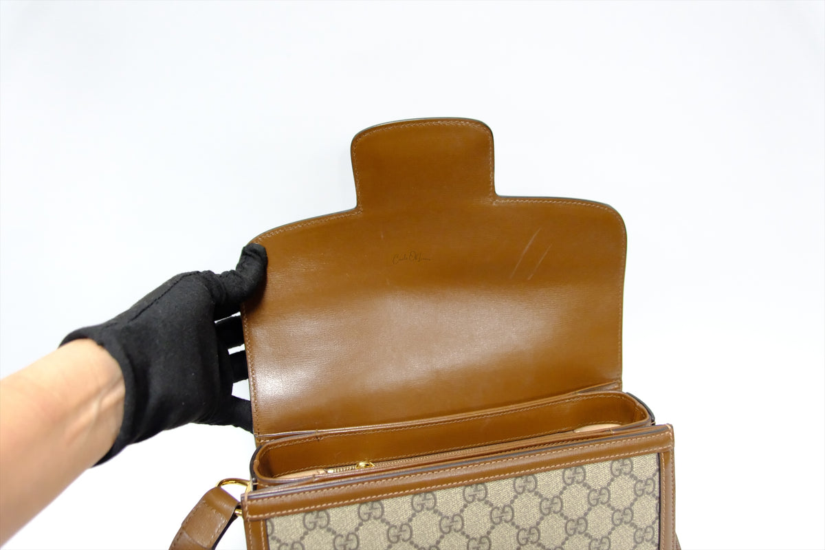 GUCCI HORSEBIT 1955 MEDIUM CANVAS GG SUPREME