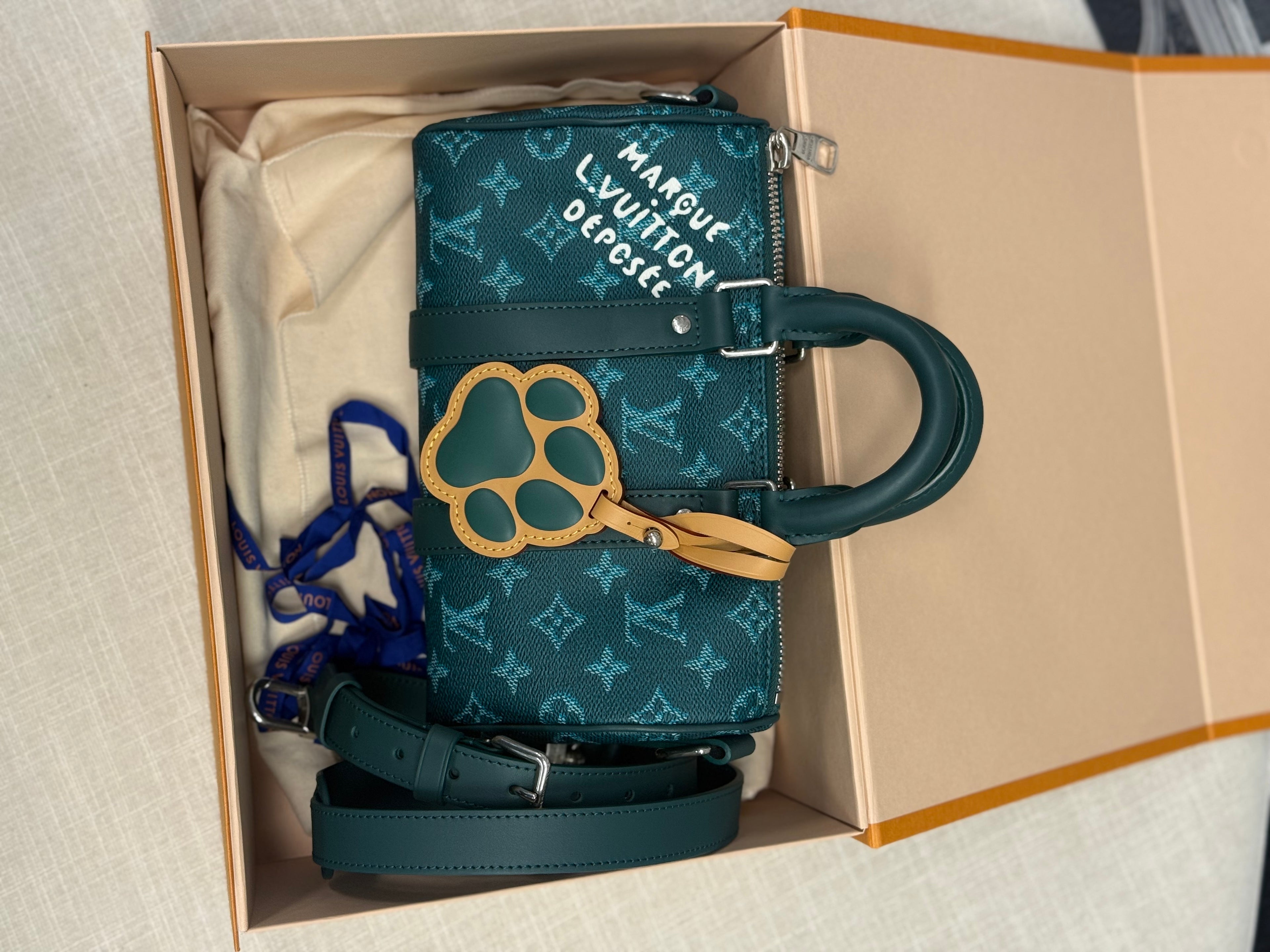 LOUIS VUITTON KEEPALL  25 GREEN