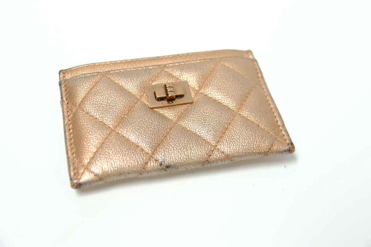 CHANEL REISSUE CARD HOLDER ROSE PINK HARDWARE