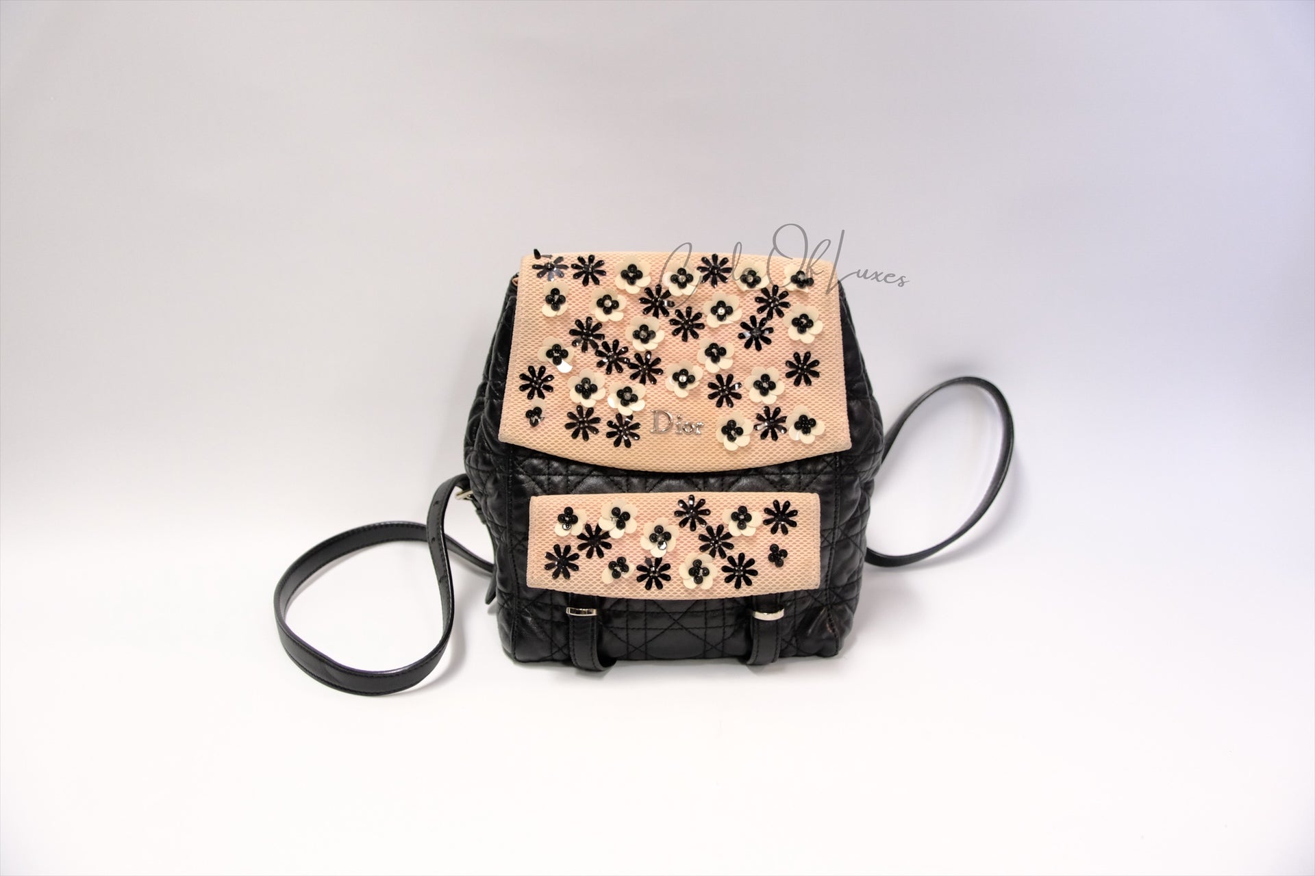 MINI CANNAGE LAMSKIN FLORAL BACKPACK