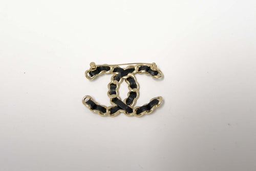 CHANEL CLASSIC LEATHER CHAIN BROOCH