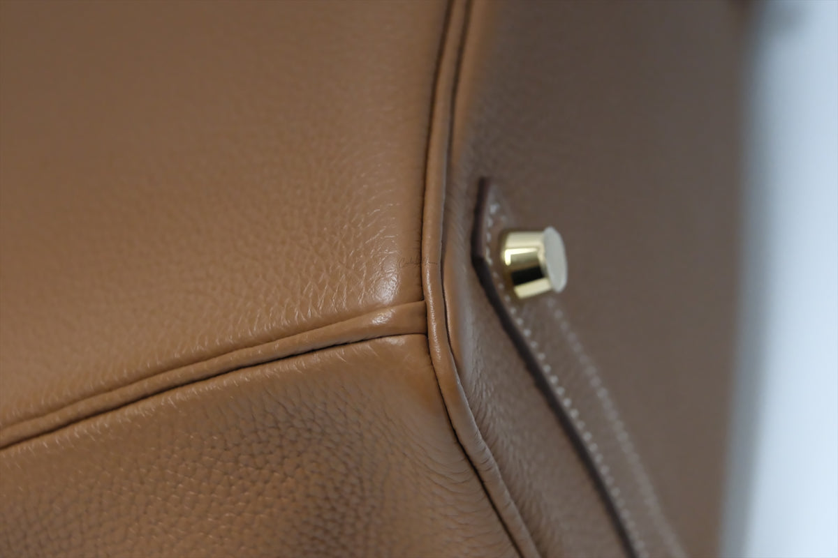 HERMES BIRKIN 25 GOLD ON GOLD TOGO