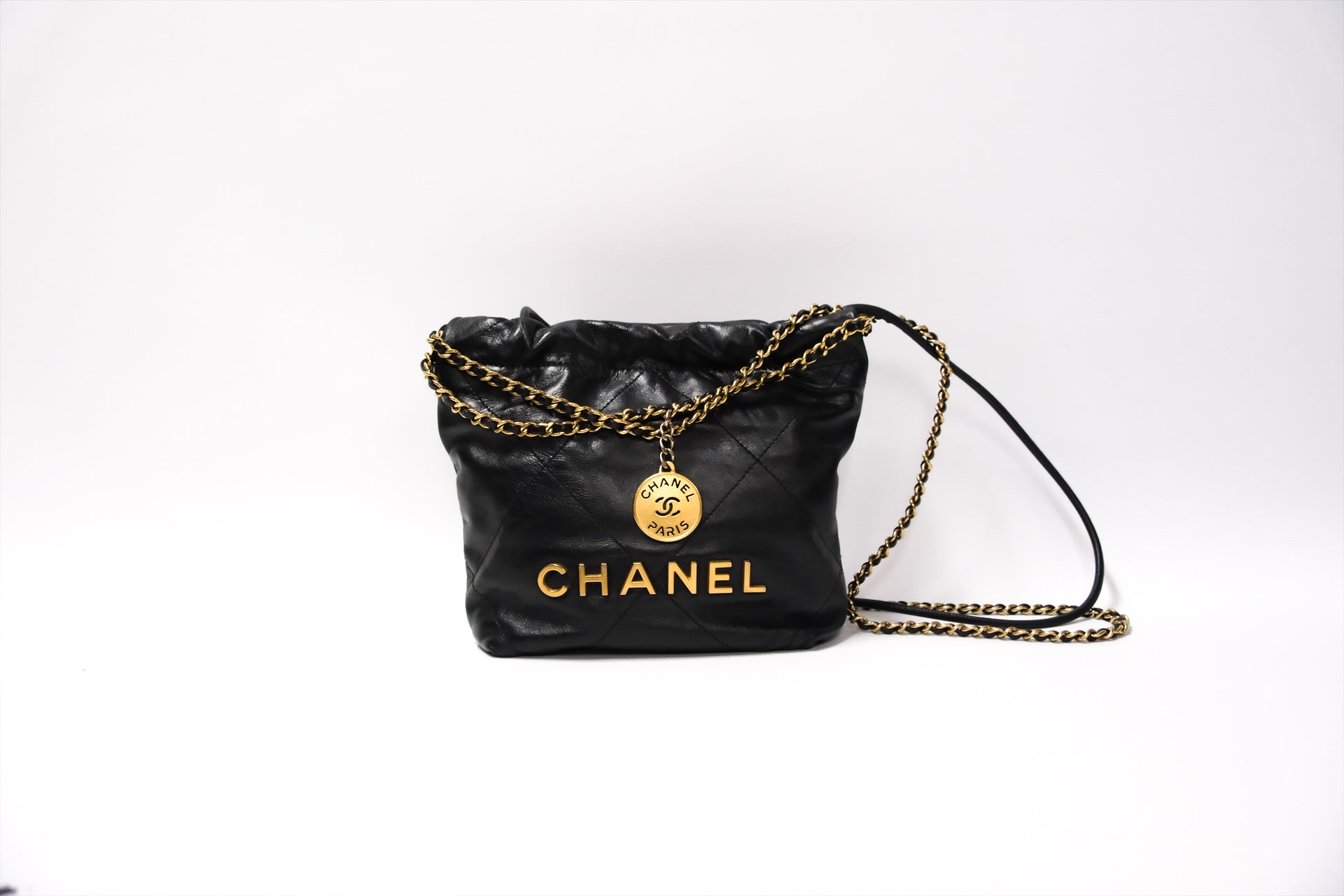 CHANEL C22 MINI BLACK GHW