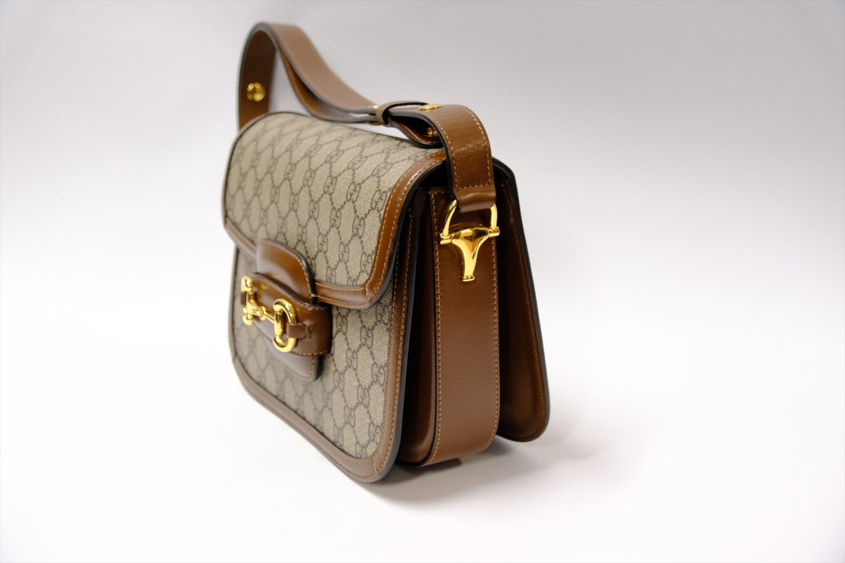 GUCCI HORSEBIT 1955 MEDIUM CANVAS GG SUPREME