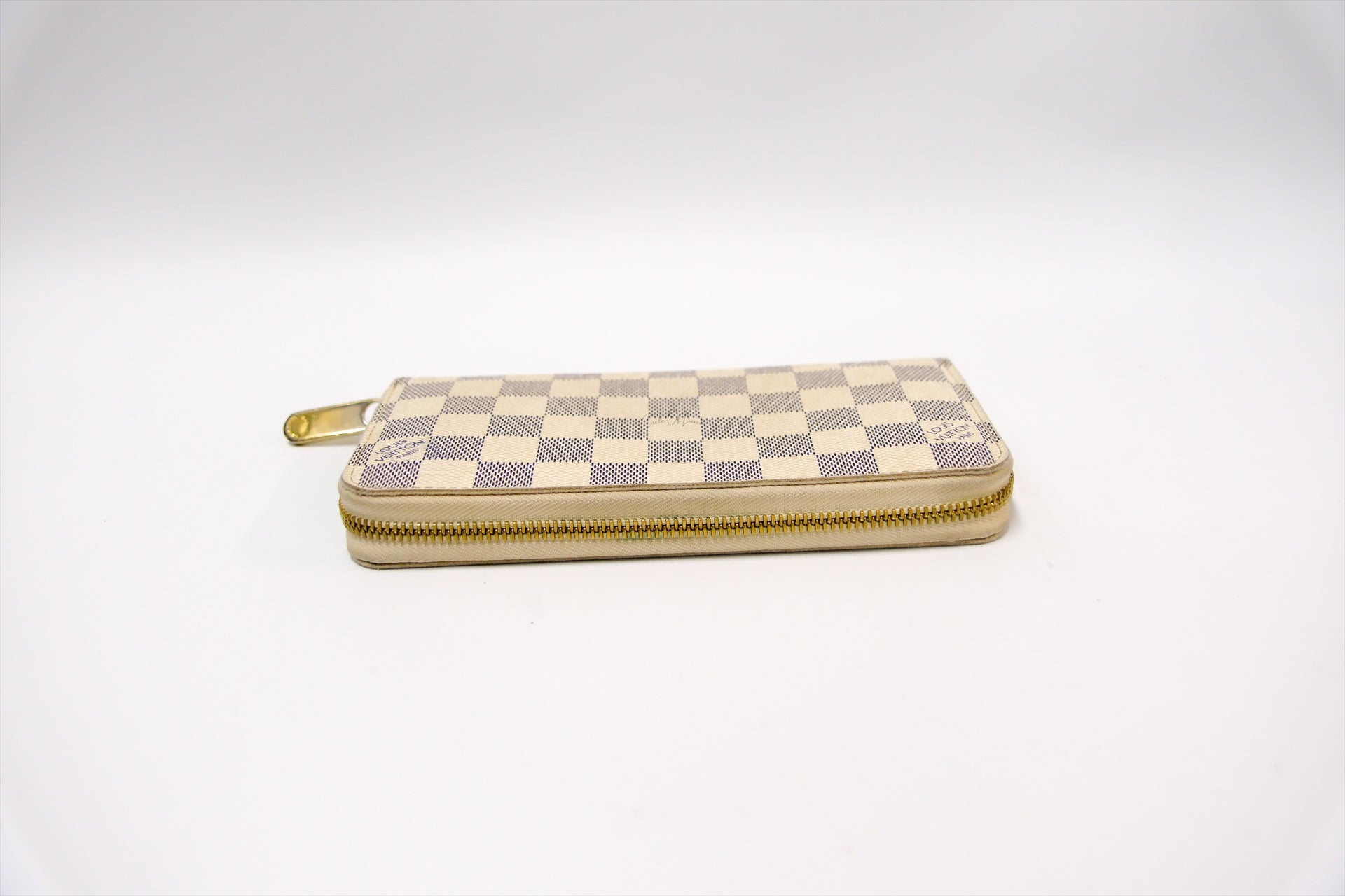 LOUIS VUITTON ZIPPY WALLET DAMIER AZUR GHW