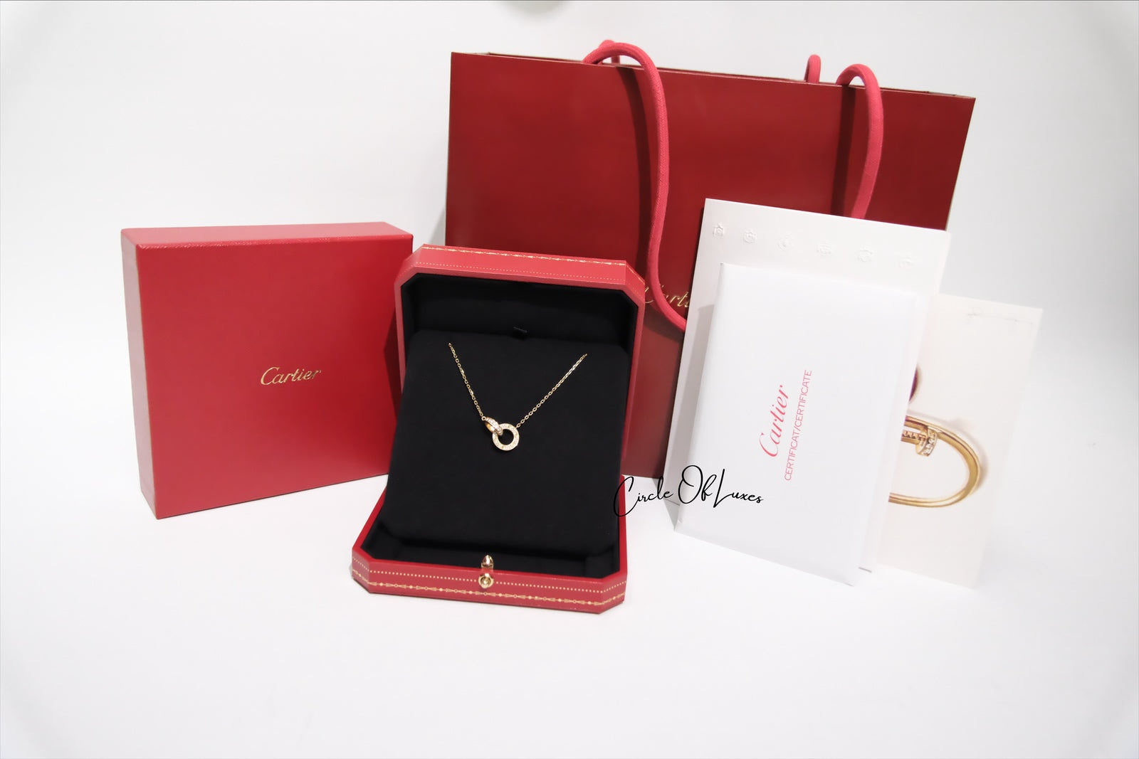CARTIER LOVE NECKLACE DIAMONDS PAVÉ ROSE GOLD