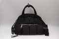 Prada Padded black Nylon Dome Satchel Black & Silver Tone Hardware
