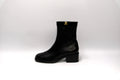 CHANEL BLACK BOOTS LAMBSKIN CC LOGO SIZE 42