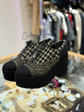 Chanel boots tweed size 38