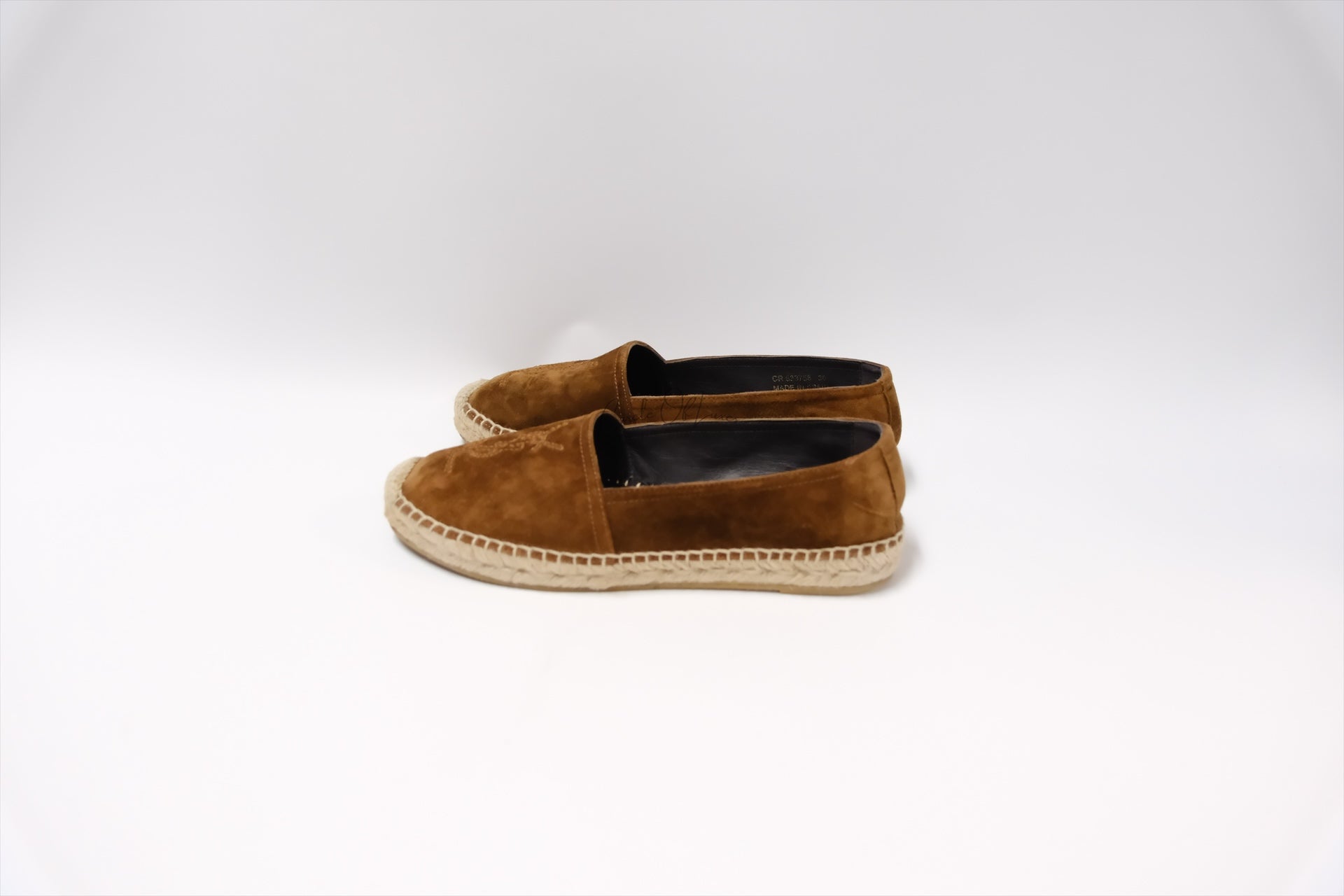 SAINT LAURENT BROWN SUEDE LOAFER SIZE 37