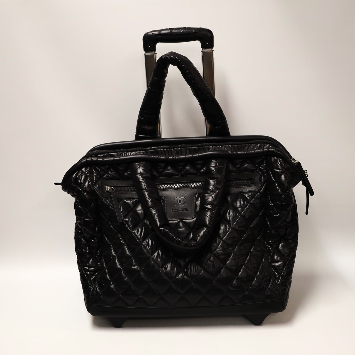 Chanel Coco Cocoon Quilted Trolley Black Nylon
