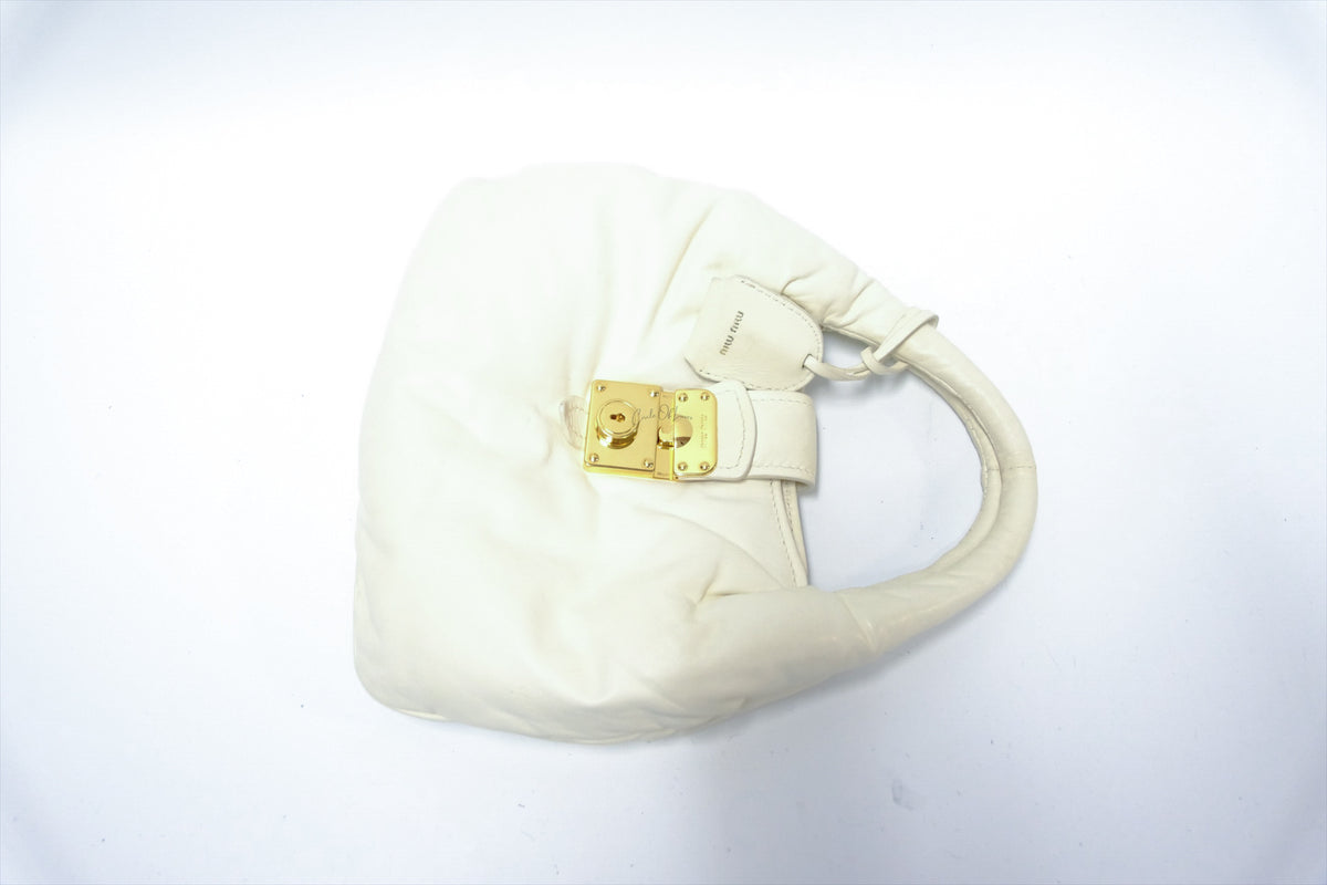 MIU MIU NAPPA LEATHER HOBO BAG