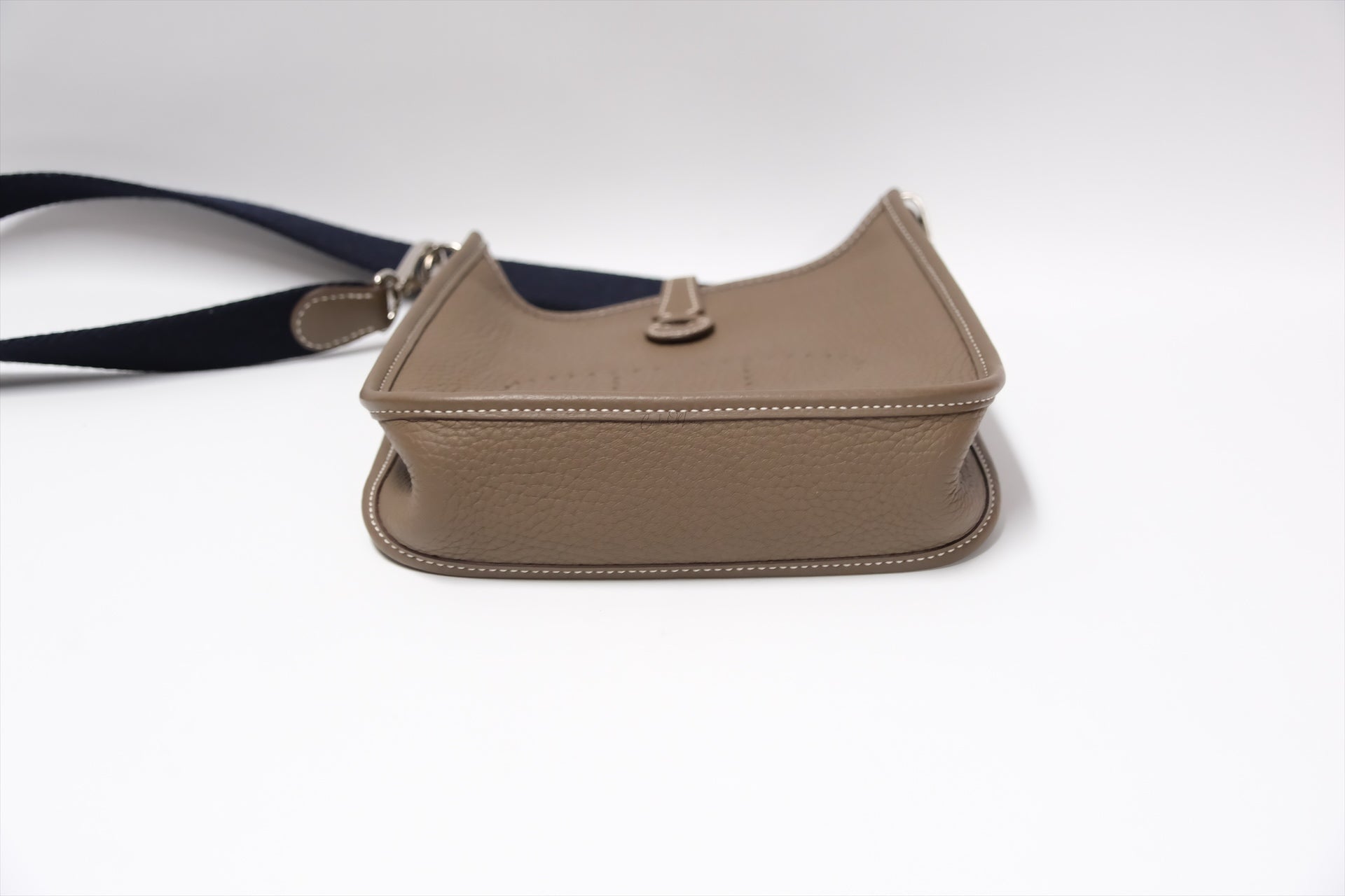 HERMES TPM MINI EVELYNE ETOUPE /BLEU INDIGO SHW