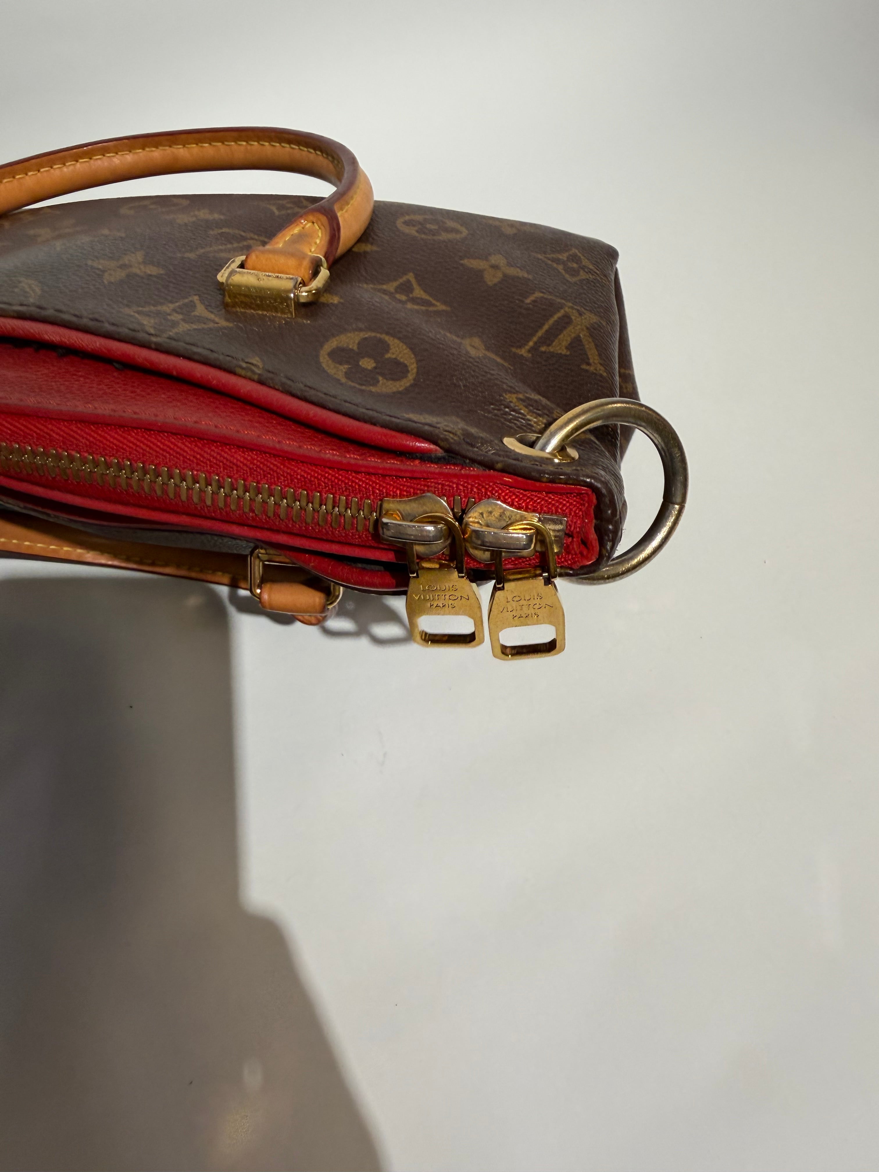LOUIS VUITTON PALLAS BB MONOGRAM /RED