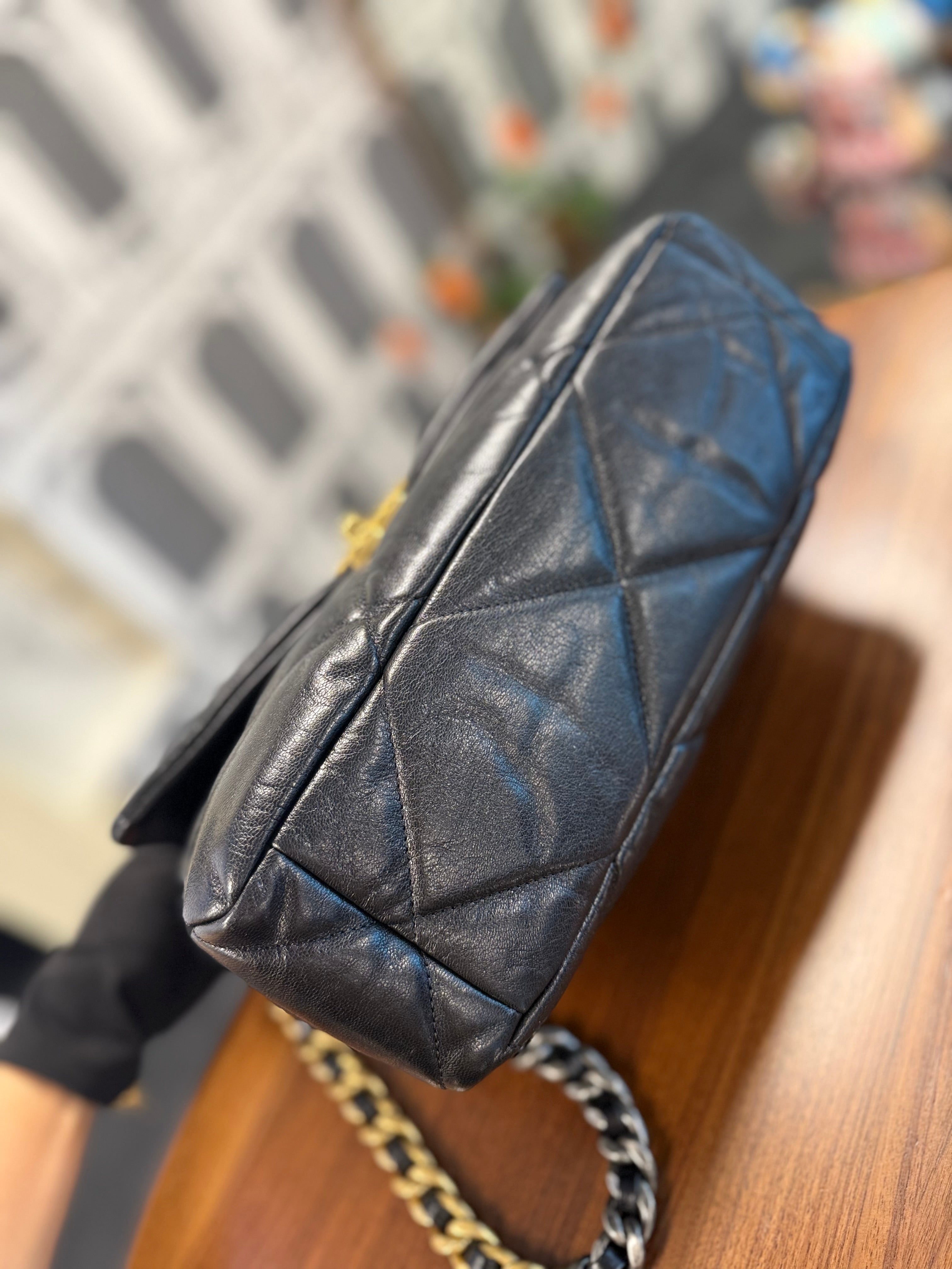 CHANEL C19 LARGE BLACK