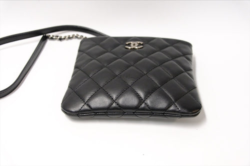 BLACK LAMSKIN SLING BAG SHW