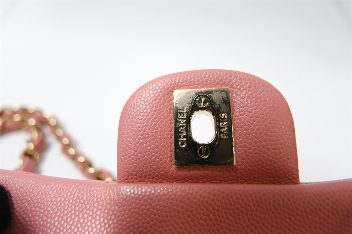 CHANEL CLASSIC SMALL PINK GHW