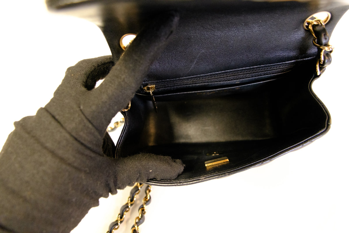 CHANEL MINI SQUARE LAMBSKIN GHW