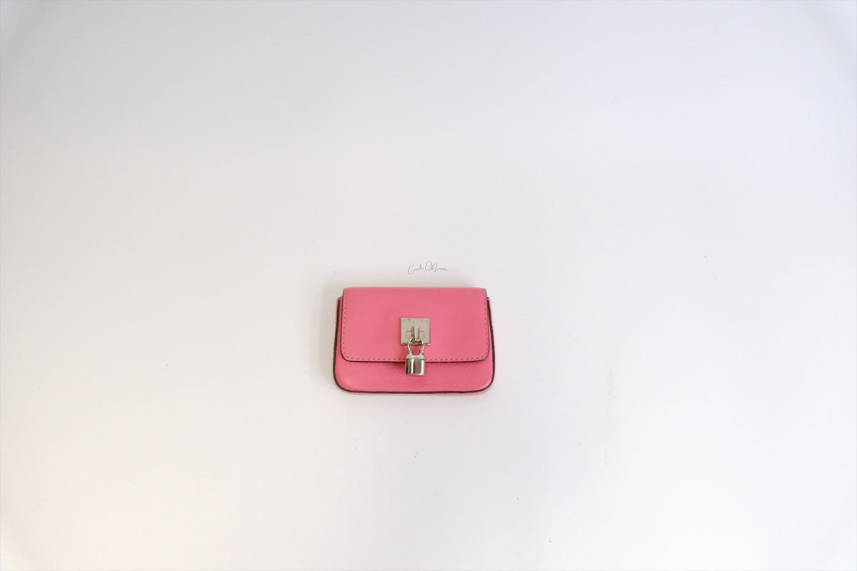 CELINE PADLOCK FLAP LEATHER CARD CASE
