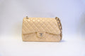 CHANEL JUMBO CLASSIC FLAP BEIGE LAMBSKIN SHW