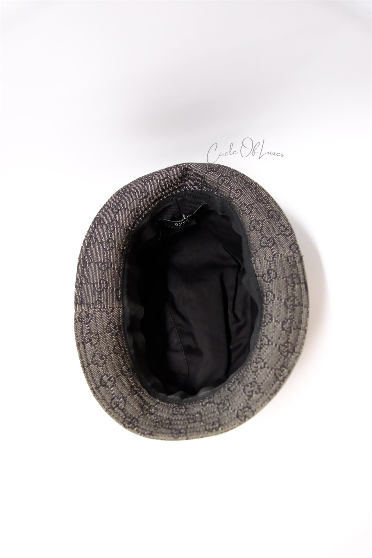 GUCCI CANVAS HAT BLACK DENIM SIZE L