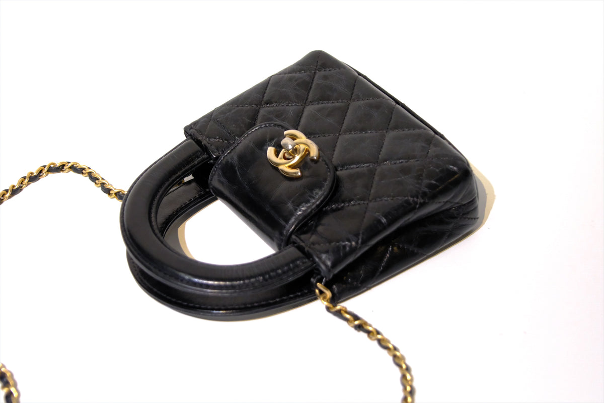 CHANEL NANO BLACK KELLY GHW