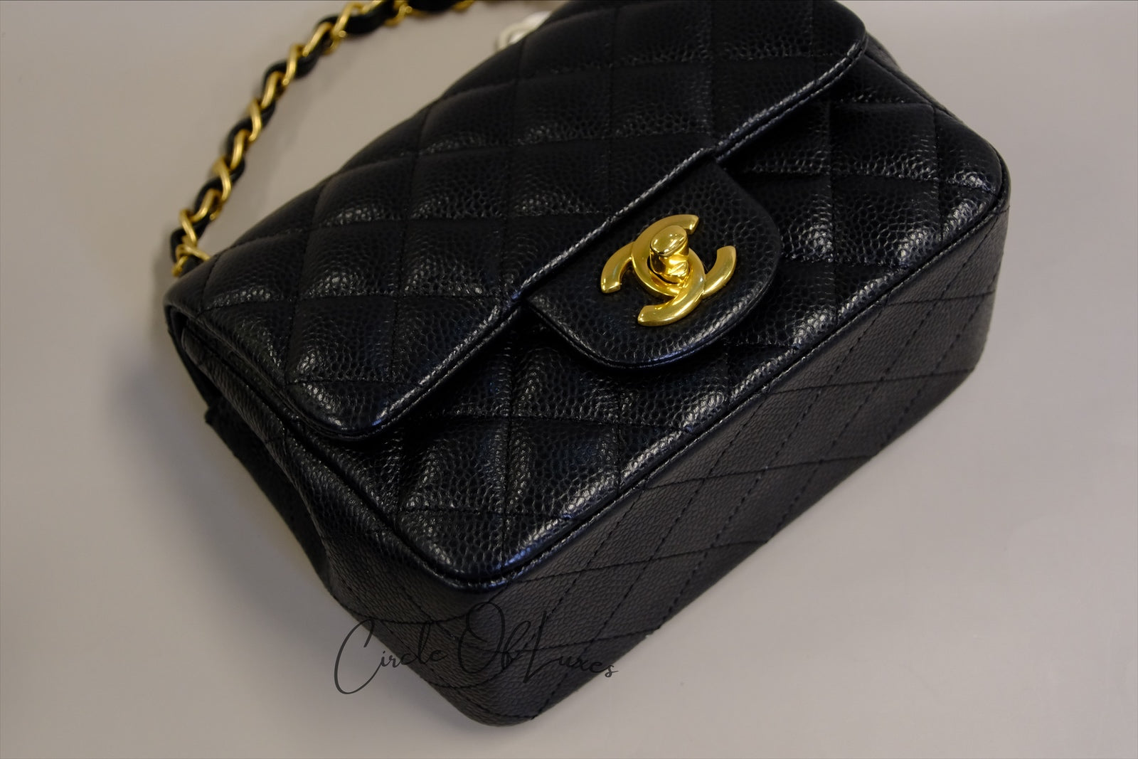 CHANEL MINI SQUARE CAVIAR GHW