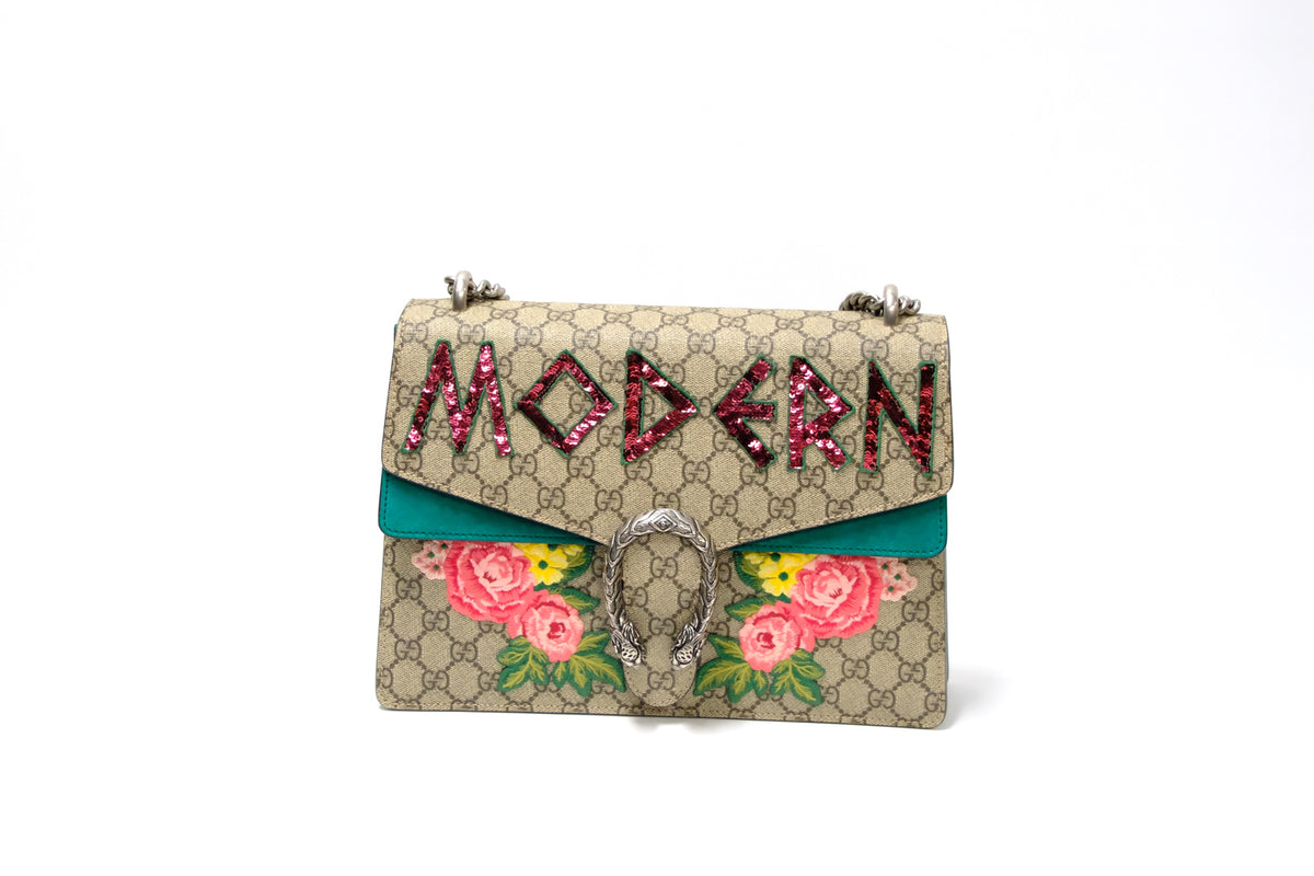 GUCCI DIONYSUS “MODERN”MEDIUM SHOULDER EMBROIDERED GG SUPREME