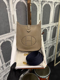HERMES MINI EVELYN ETOUPE GHW STAMP W