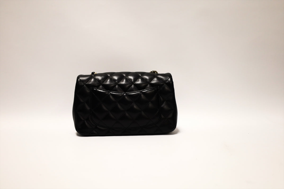 CHANEL CLASSIC MINI LAMBSKIN  GHW BAG