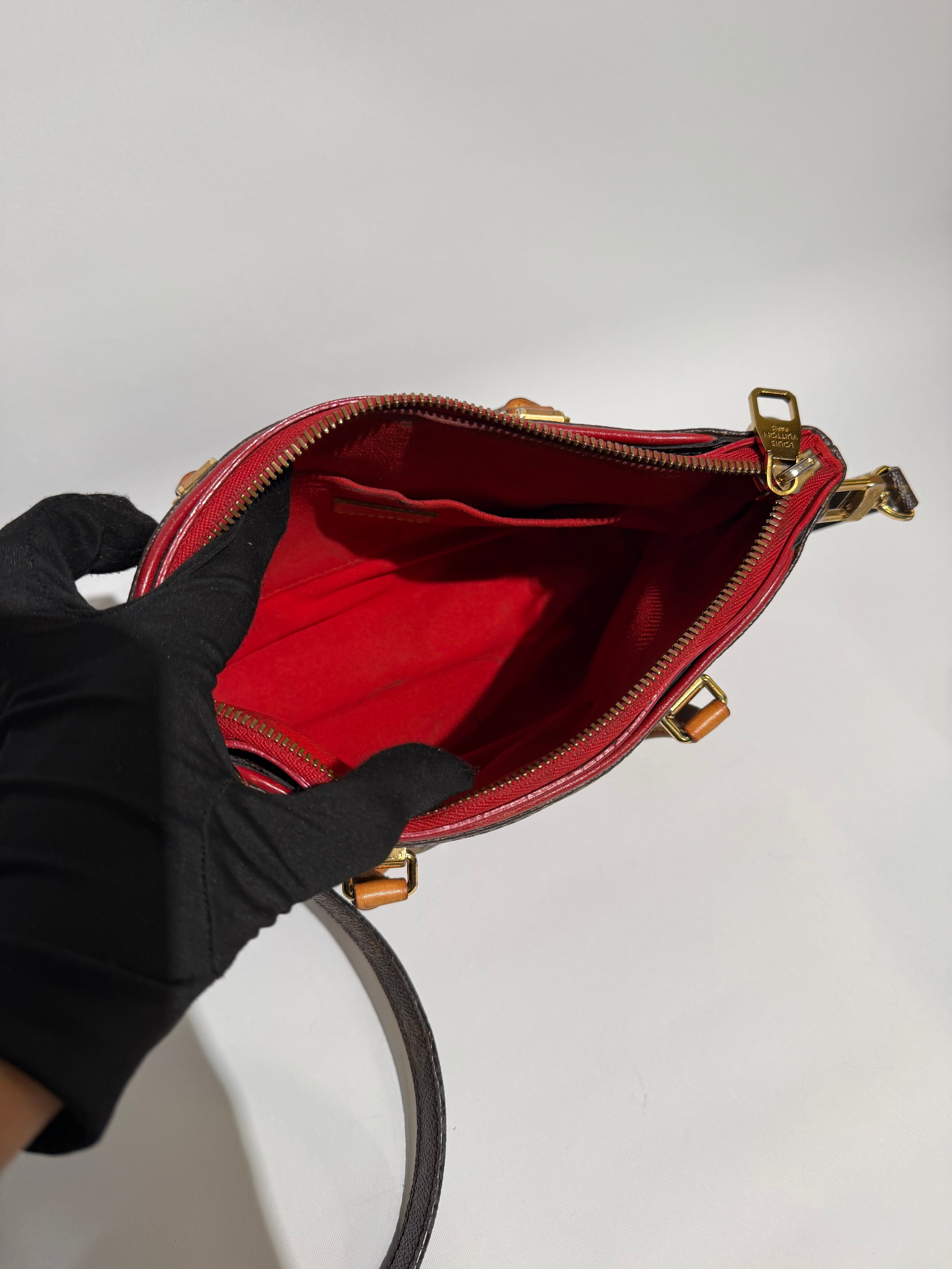 LOUIS VUITTON PALLAS BB MONOGRAM /RED