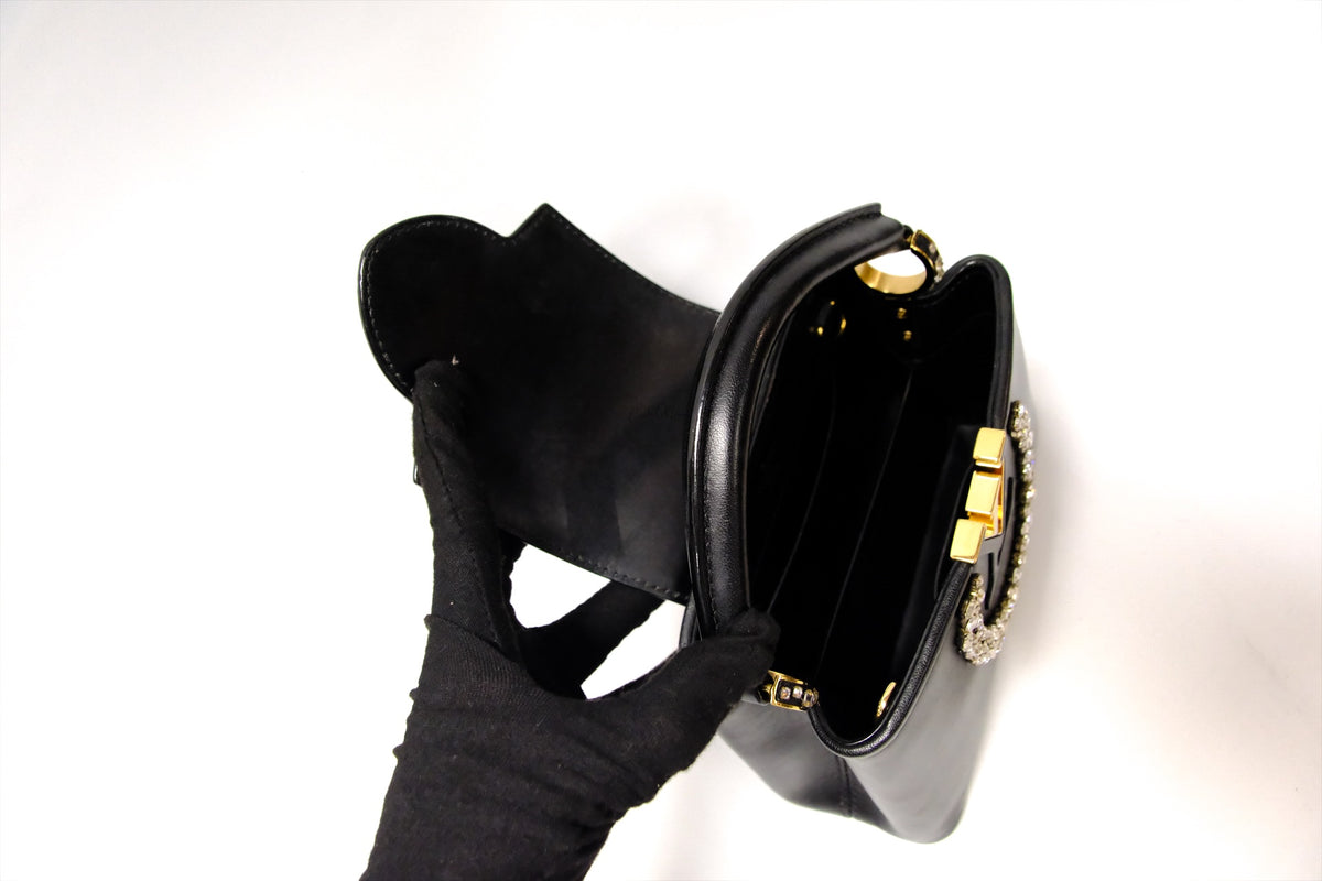 LOUIS VUITTON  BLACK MINI RHINESTONES EMBELLISHED