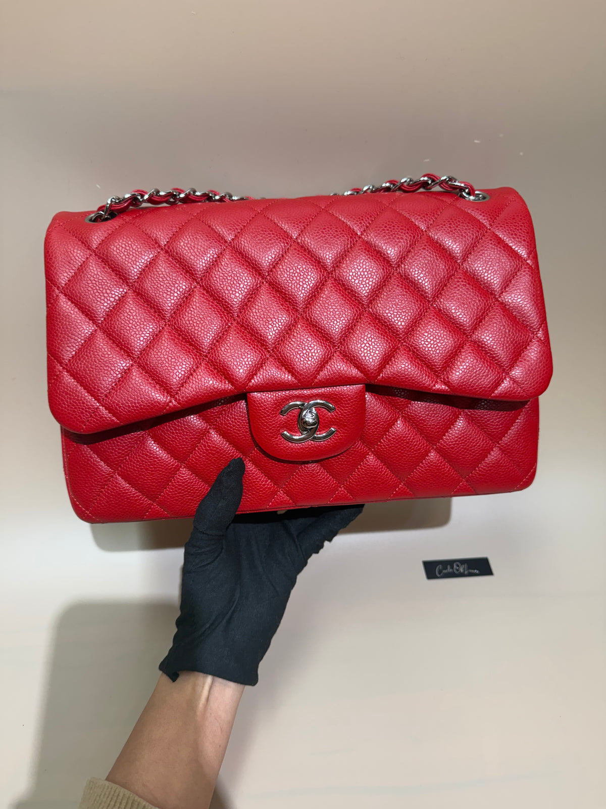 CHANEL JUMBO RED CAVIAR SHW