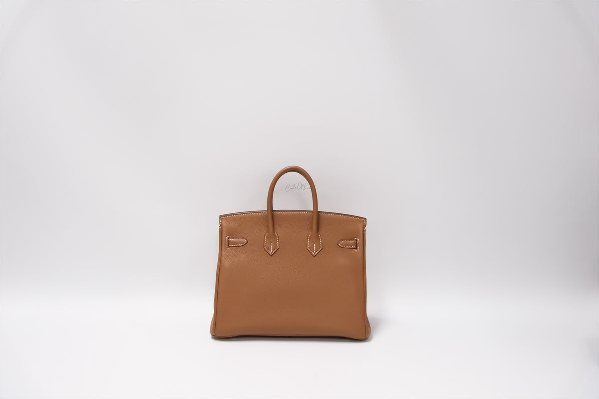 HERMES BIRKIN 25 GOLD ON GOLD TOGO