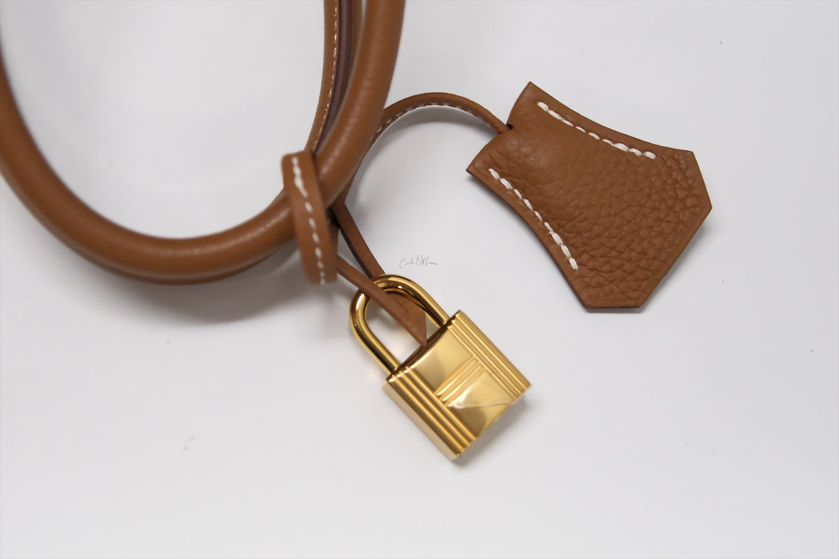 HERMES BIRKIN 25 GOLD ON GOLD TOGO