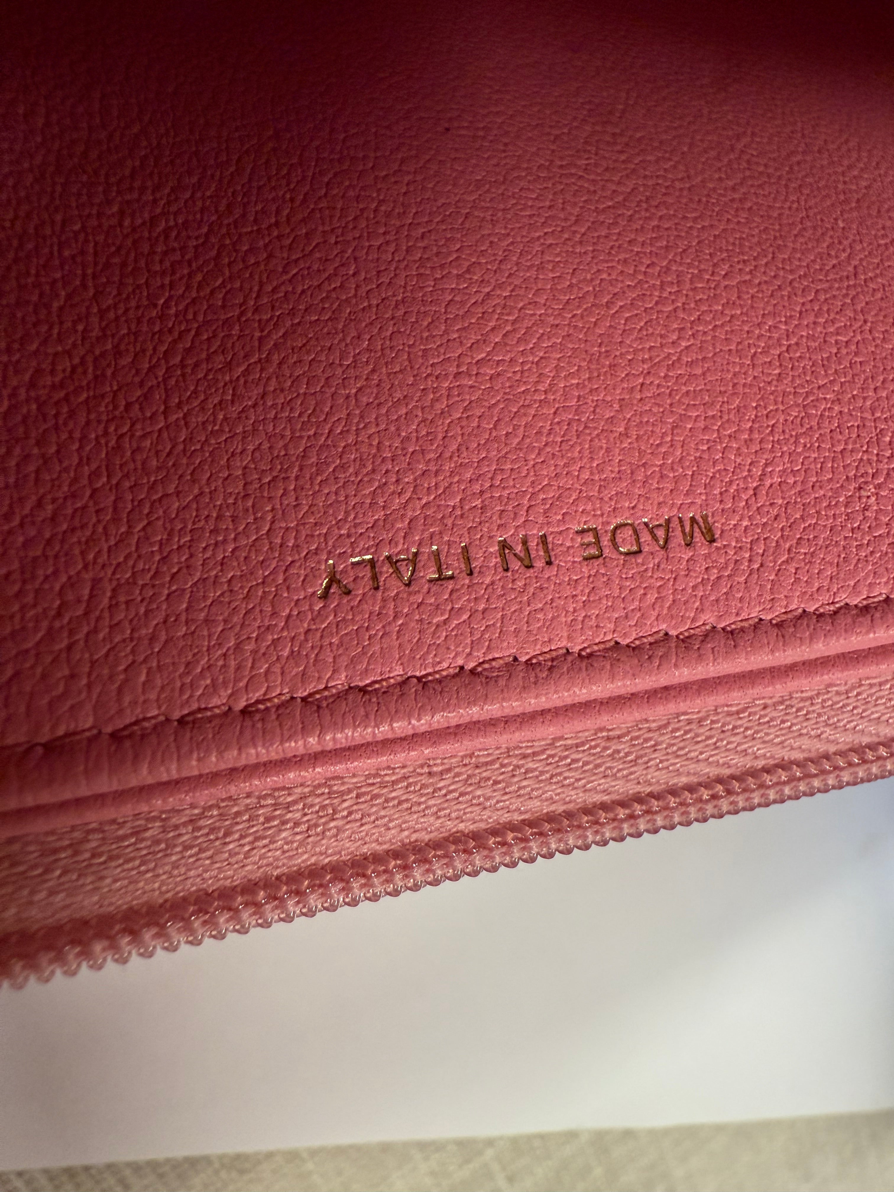 CHANEL WOC TOP HANDLE PINK GHW LAMSKIN