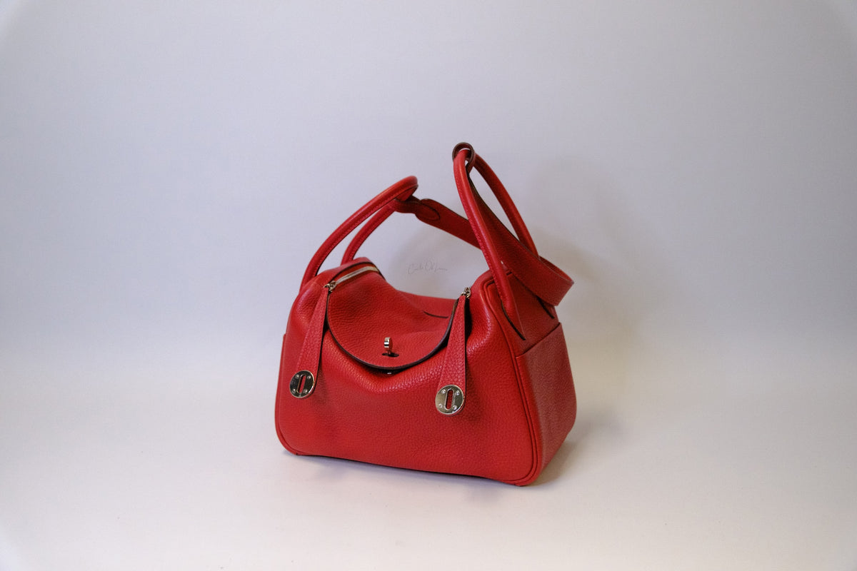 HERMES LINDY 26 ROUGE PHW FULLSET
