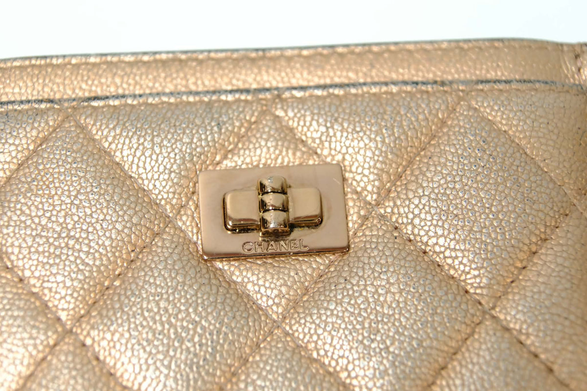 CHANEL REISSUE CARD HOLDER ROSE PINK HARDWARE