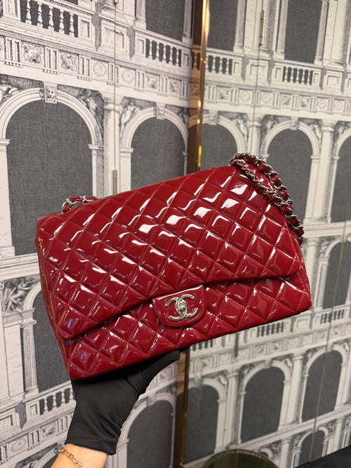 Chanel CLASSIC MAXI RED PATENT