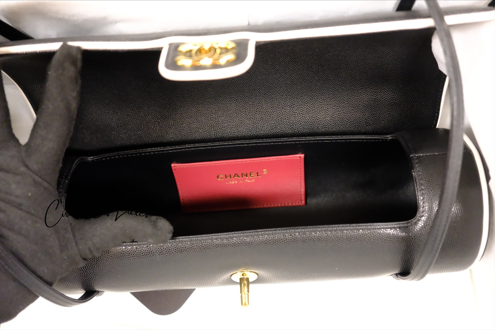CC BOWLING ROUND CAVIAR  GHW BAG