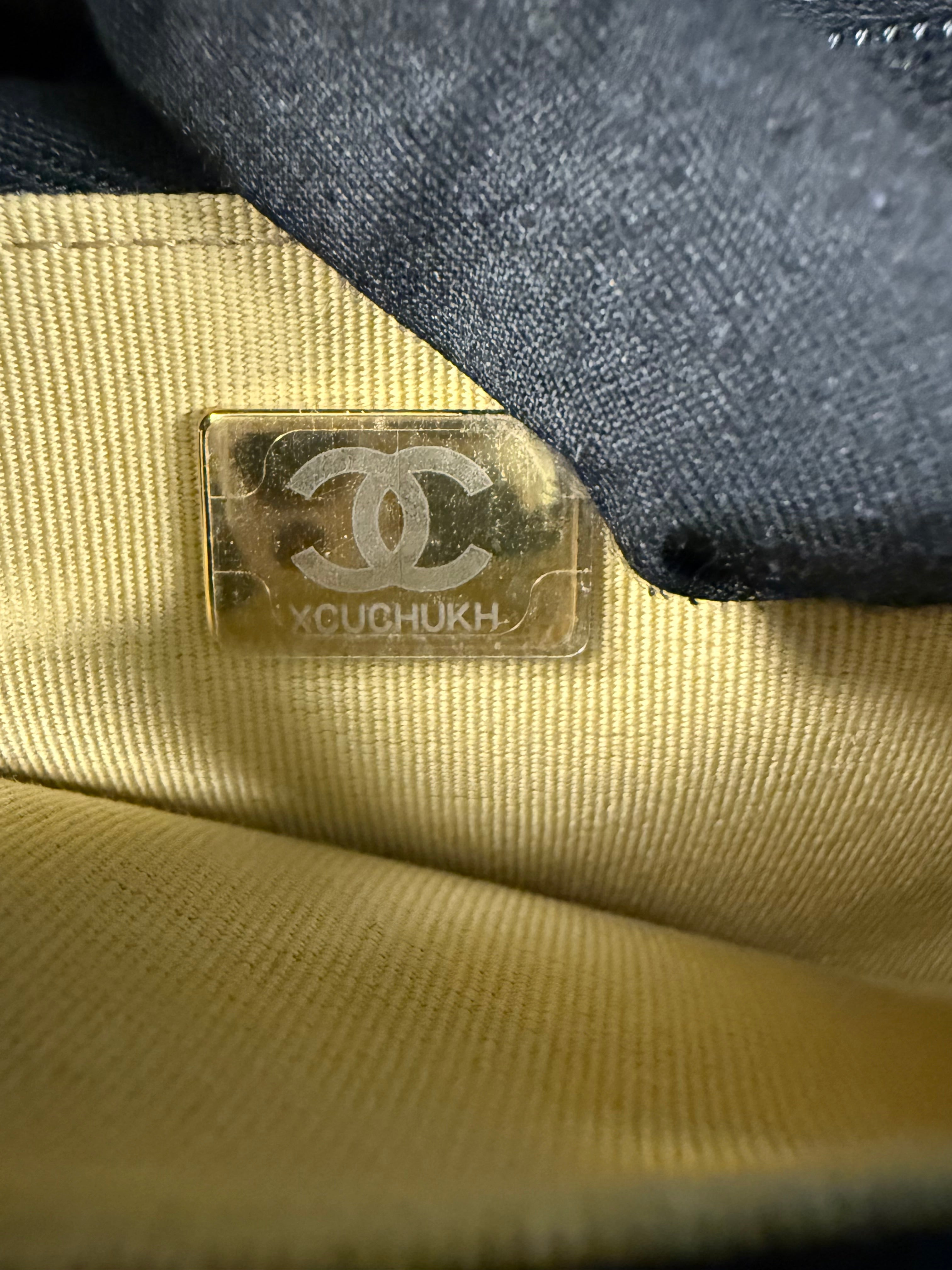 CHANEL BLACK WALLET ON CHAIN SEASONAL GHW