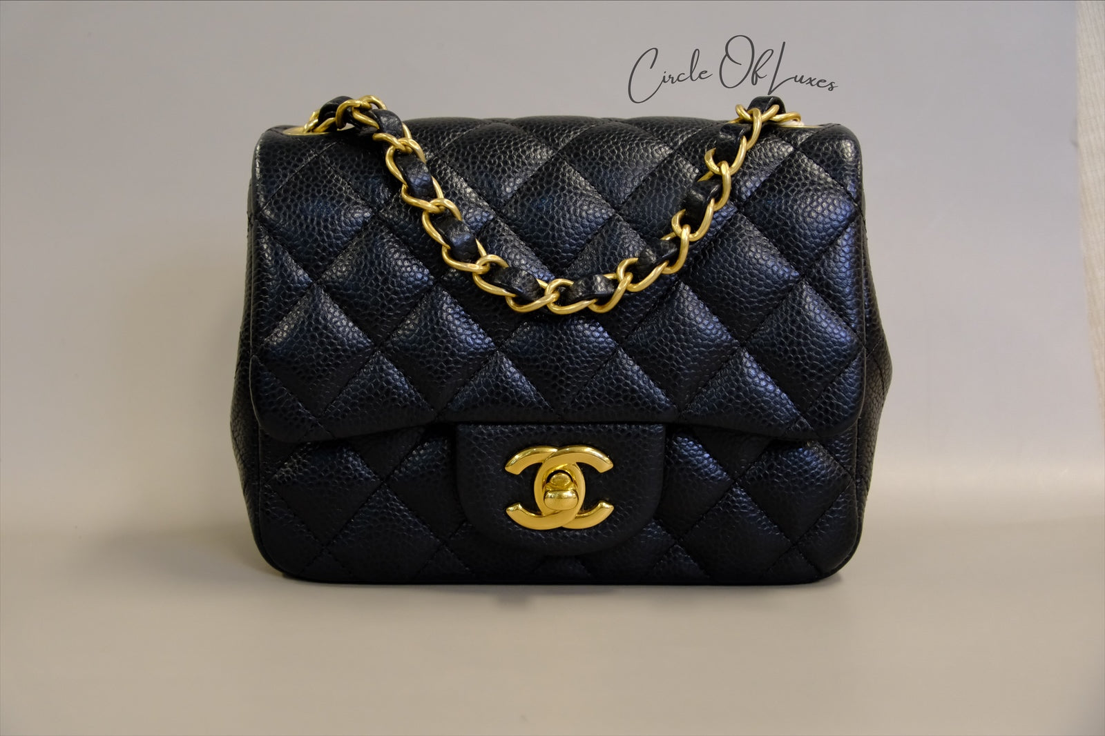 CHANEL MINI SQUARE CAVIAR GHW