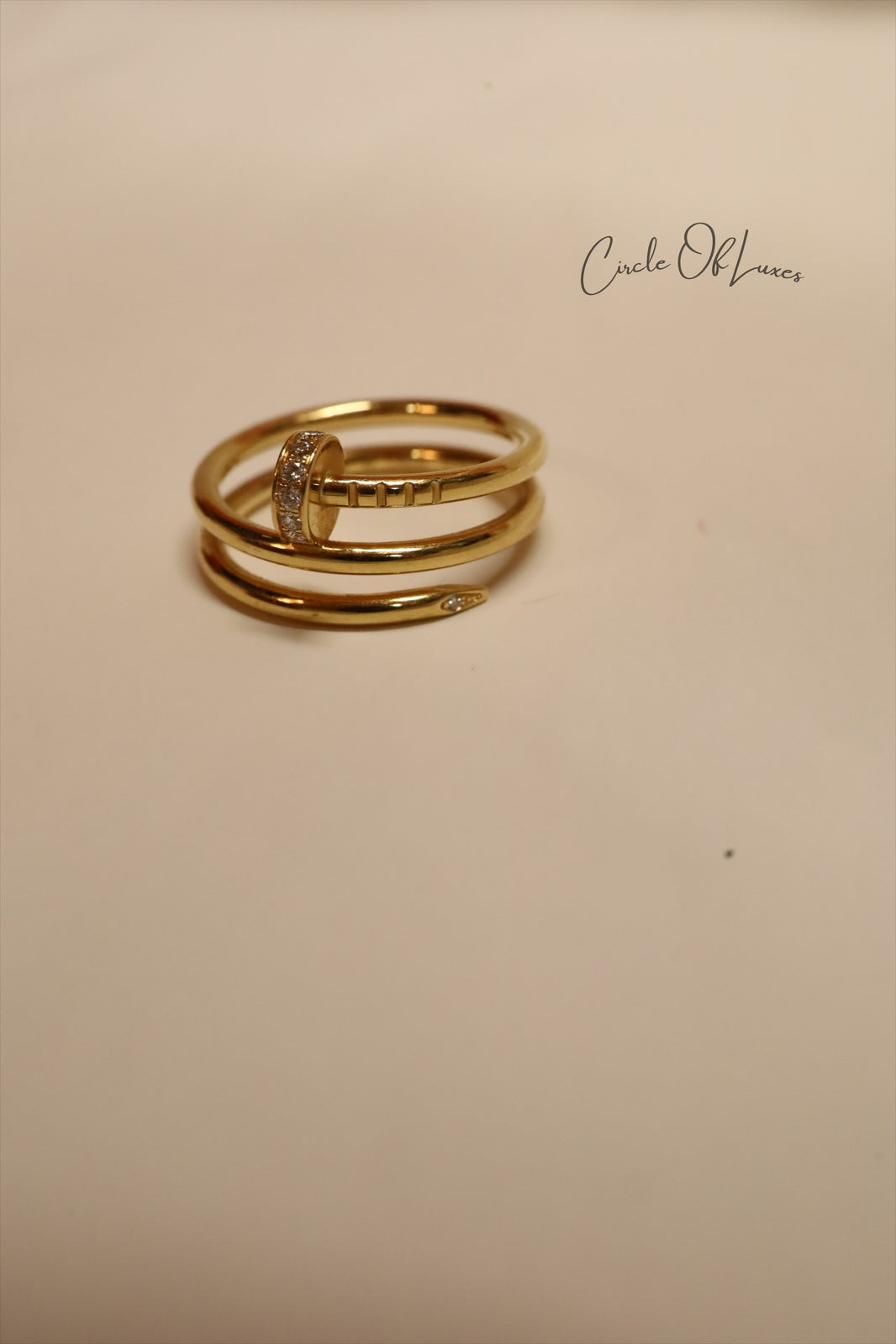 JUSTE UN CLOU RING DOUBLE DIAMONDS YG 52